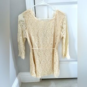 Motherhood Maternity ivory lace top.